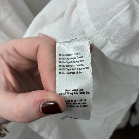 Emerson Fry India Collection XS BARDOT TOP EMBROIDERED CLOUD WHITE ORGANIC Boho - Picture 7 of 8